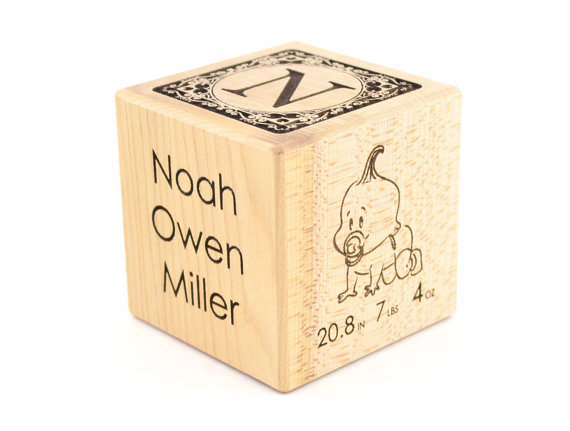 personalized baby block